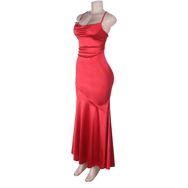 The Ruby Satin Gown