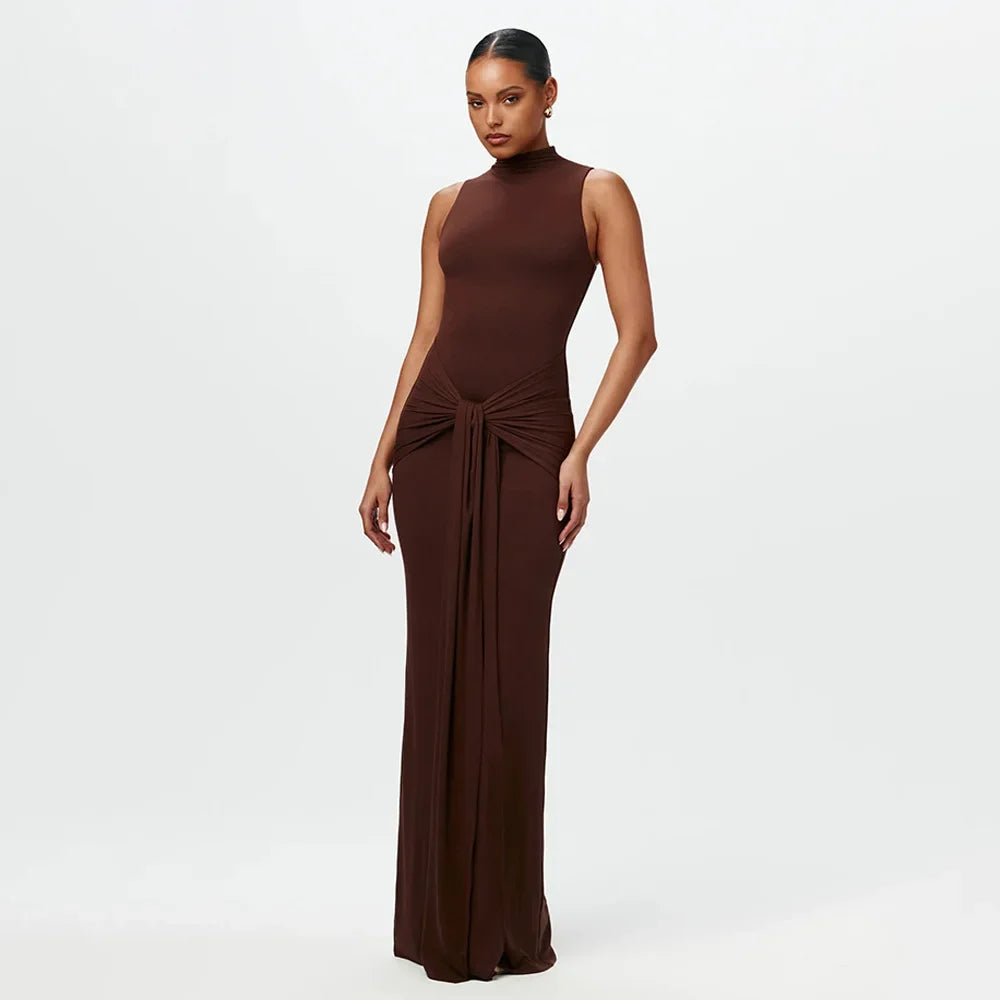 Selene Gown – Wrap Waist Sleeveless Maxi