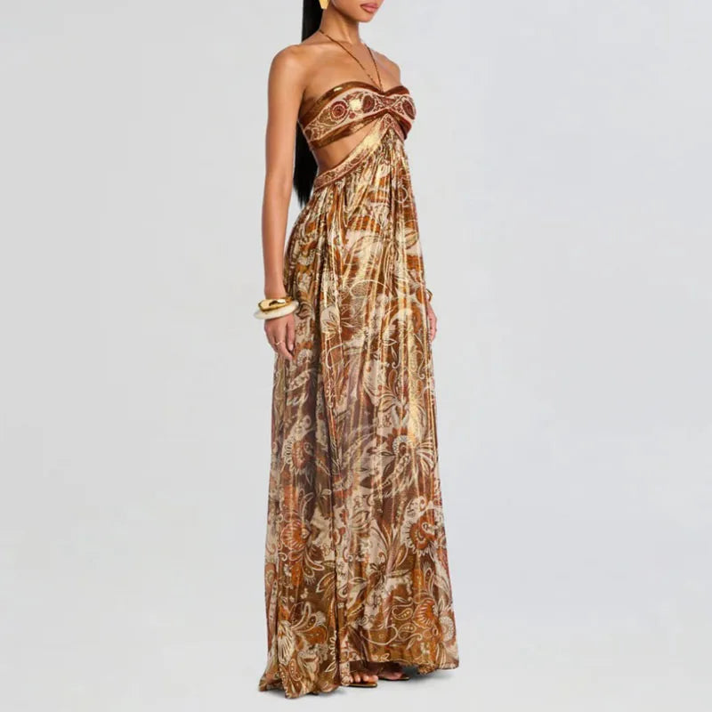 Nefertiti Maxi Dress – Golden Goddess Edition