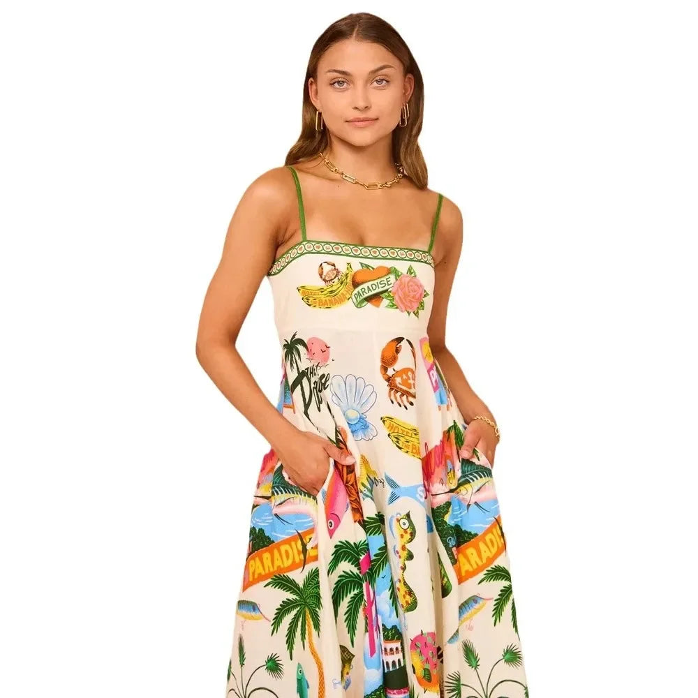 Paradiso Print Maxi Dress