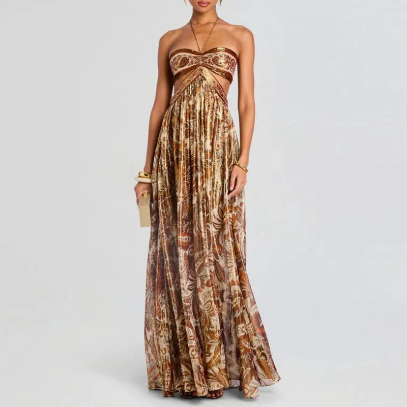 Nefertiti Maxi Dress – Golden Goddess Edition