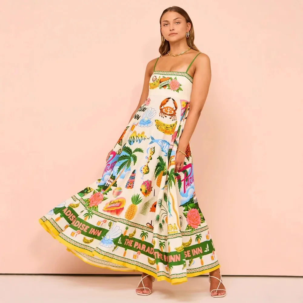 Paradiso Print Maxi Dress