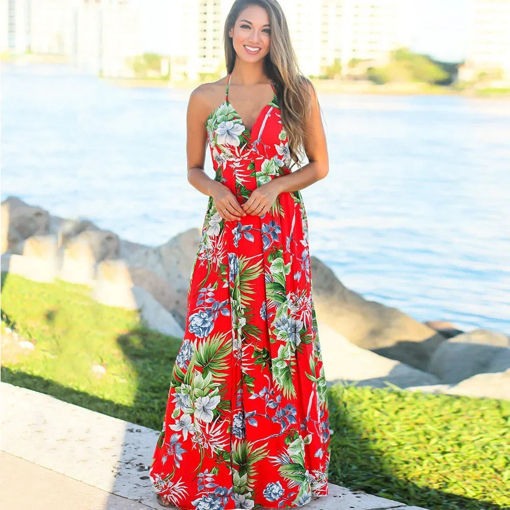 The Havana Nights Maxi Dress Red Print