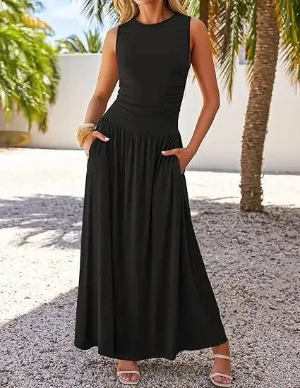 Evelina Ruched Ankle-Length Gown