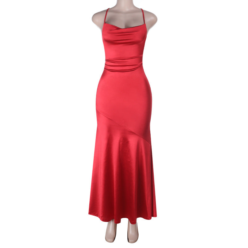 The Ruby Satin Gown
