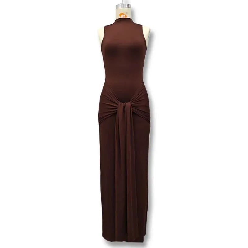 Selene Gown – Wrap Waist Sleeveless Maxi
