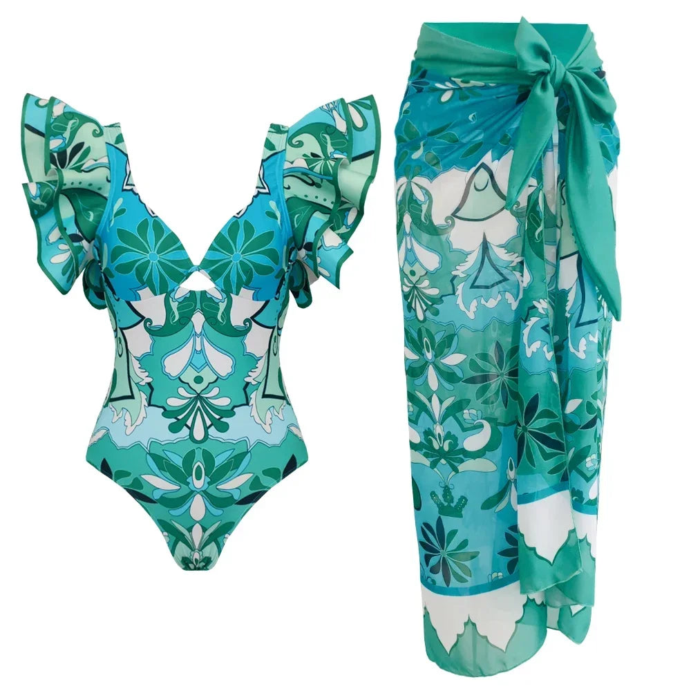 Bahama Ruffle Bikini and Skirt Sets