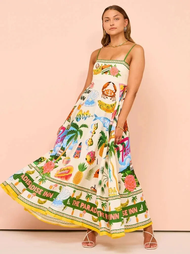 Paradiso Print Maxi Dress