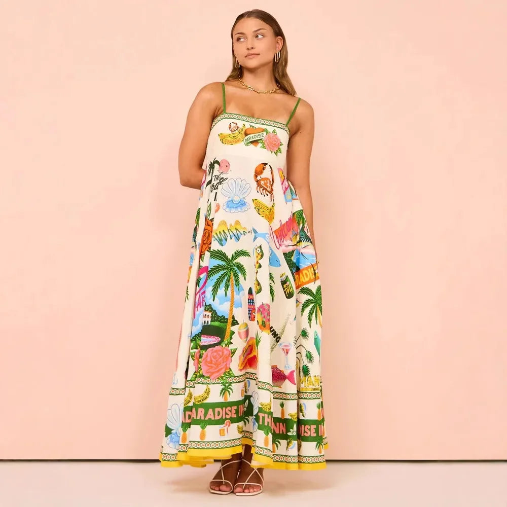 Paradiso Print Maxi Dress