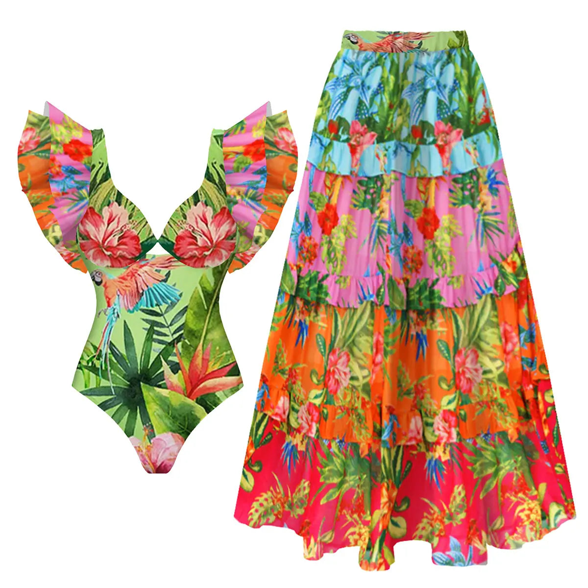 Bahama Ruffle Bikini and Skirt Sets
