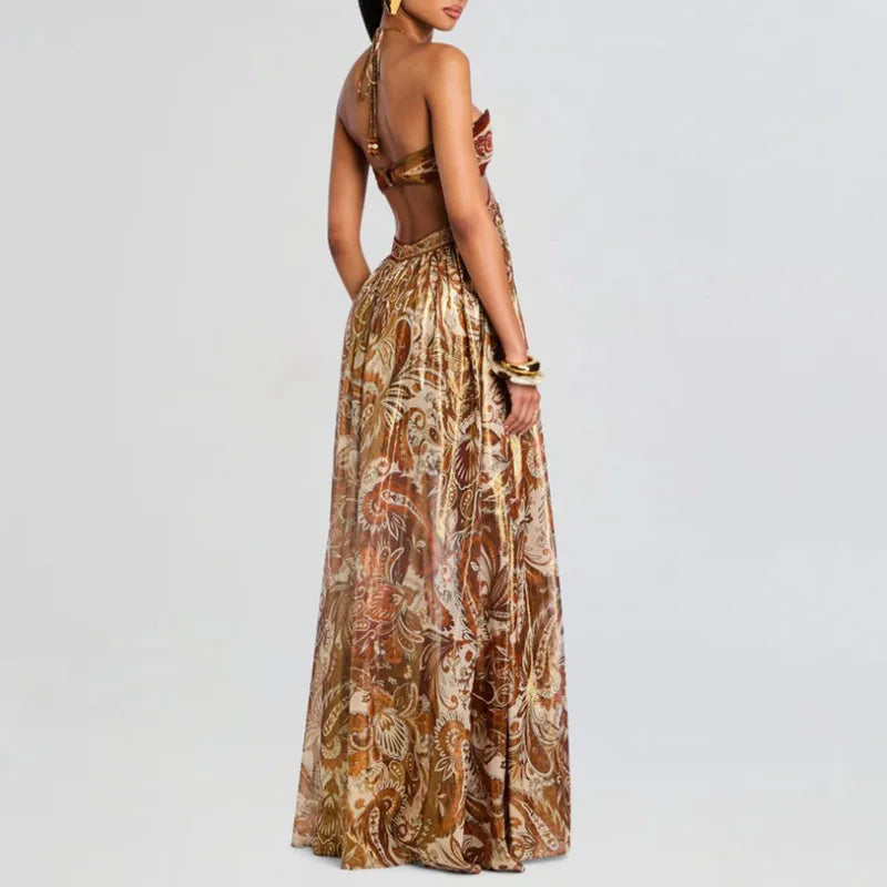Nefertiti Maxi Dress – Golden Goddess Edition
