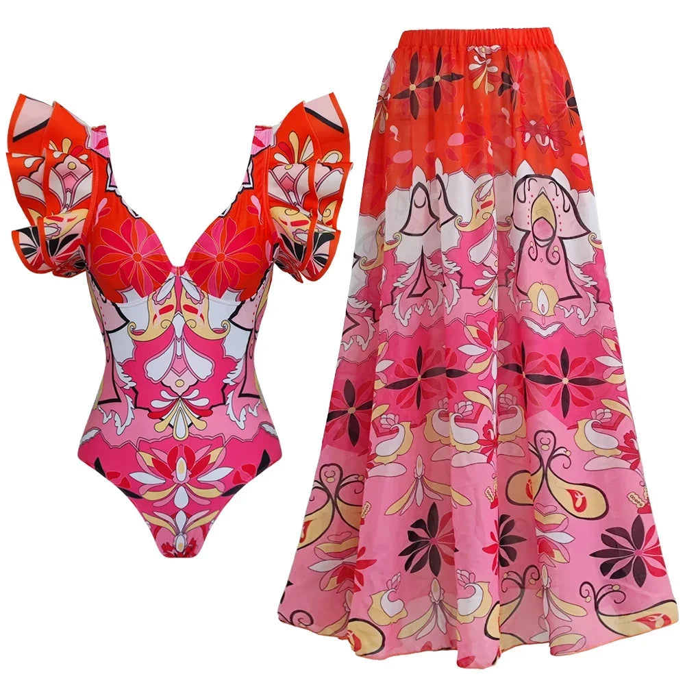 Bahama Ruffle Bikini and Skirt Sets
