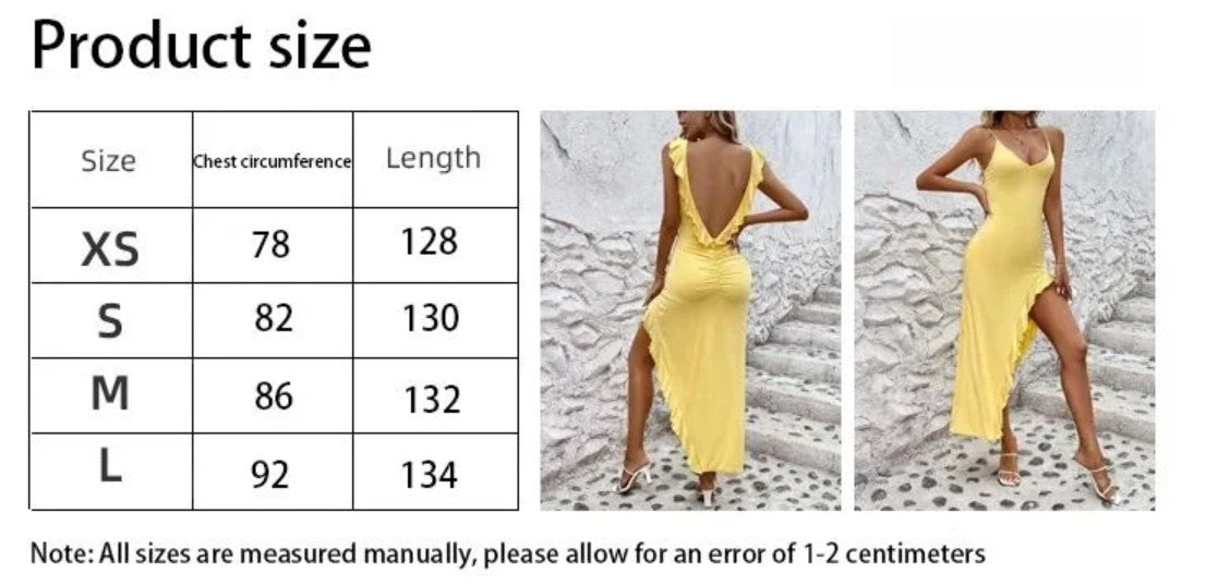 The Samba – Backless Ruffle Fishtail Dress